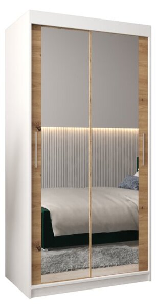 Szafa przesuwna garderoba Tokyo 3 100 wys. 200 cm biaÅy + artisan