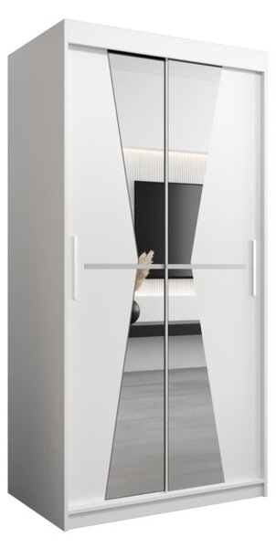 Szafa przesuwna garderoba Maroko 100 wys. 200 cm biaÅy + biaÅy