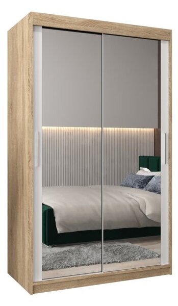 Szafa przesuwna garderoba Tokyo 3 120 wys. 200 cm sonoma + biaÅy