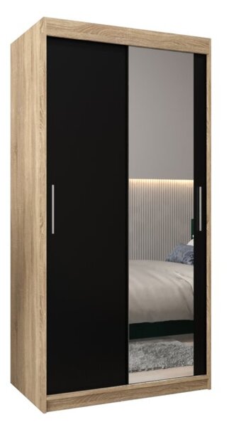 Szafa przesuwna garderoba Tokyo 2 100 wys. 200 cm sonoma + czarny