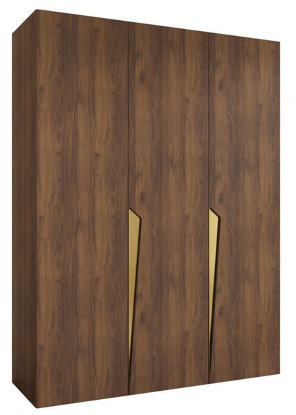 Szafa uchylna otwierana Piano 1 150 wys. 202 cm orzech warmia + u. zÅoty