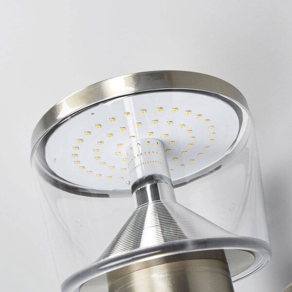 Lampa zewnętrzna z czujnikiem ruchu Antje Lindby, aluminiowy / szary / cynkowy, stal szlachetna, nowoczesny