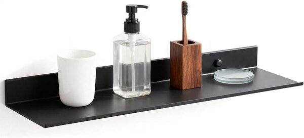 Półka ścienna 40 cm, Czarna, Metalowa Floating Shelf, 40x12 cm, do Kuchni