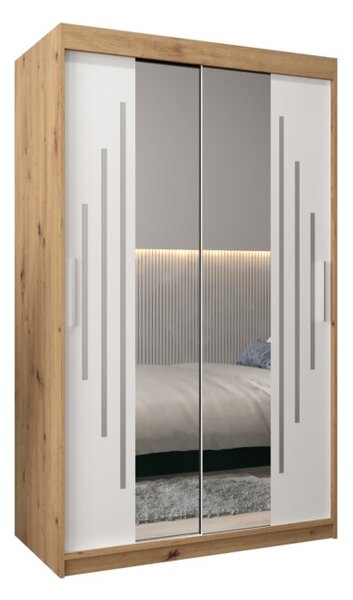 Szafa przesuwna garderoba York 1 120 wys. 200 cm artisan + biaÅy
