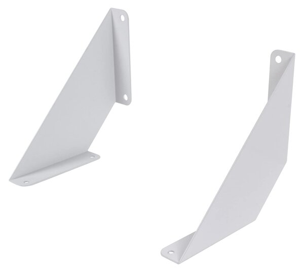 Półka ścienna 20 cm, 2 sztuki, żelazo, biała, do kuchni