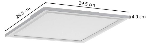 Briloner Plafon z czujnikiem ruchu Piatto, biały / opal, przedpokój, metal, nowoczesny