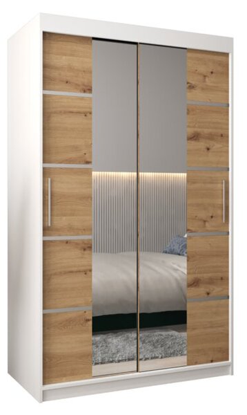 Szafa przesuwna garderoba Verona 4 120 wys. 200 cm biaÅy + artisan