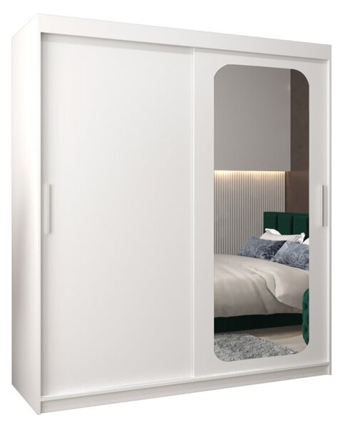 Szafa przesuwna garderoba Promo T2 180 wys. 200 cm biaÅy + biaÅy