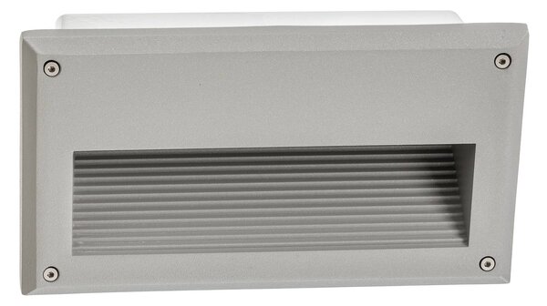 SLV Brick Downunder wpuszczana oprawa ścienna E14 IP44 BRICK, możliwość ściemniania, aluminiowy / szary / cynkowy, aluminium, nowoczesny