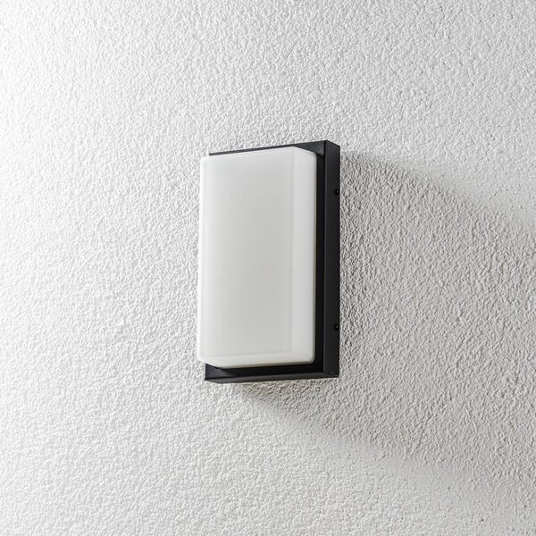 LCD Lampa zewnętrzna z czujnikiem ruchu Babett, czarny, aluminium, nowoczesny