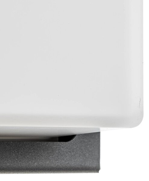LCD Lampa zewnętrzna z czujnikiem ruchu Babett, czarny, aluminium, nowoczesny
