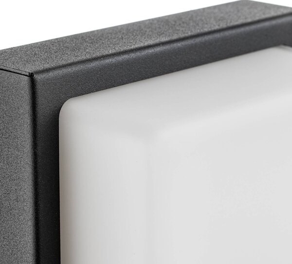 LCD Lampa zewnętrzna z czujnikiem ruchu Babett, czarny, aluminium, nowoczesny