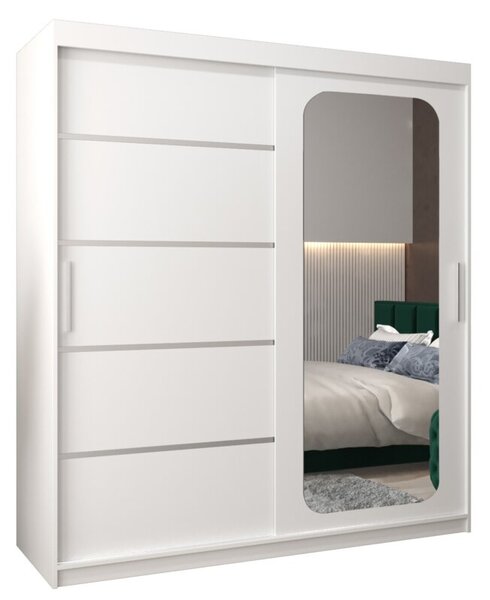 Szafa przesuwna garderoba Promo V2 180 wys. 200 cm biaÅy + biaÅy