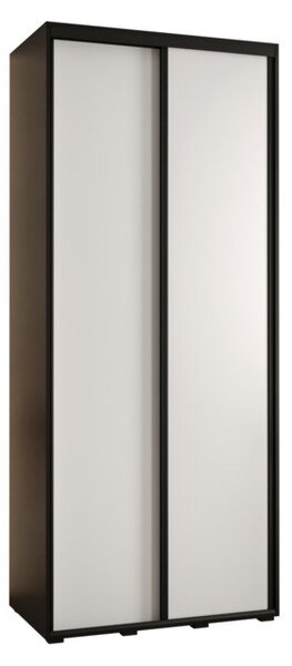 Szafa przesuwna wysoka Davos 1 120, gÅ. 60 cm czarny + biaÅy + czarny