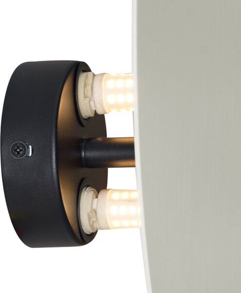 Designerski kinkiet beżowy organiczny 32 cm 2-źródła światła - Pulley