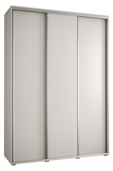 Szafa przesuwna wysoka Davos 1 180, gÅ. 45 cm biaÅy + biaÅy + srebrny