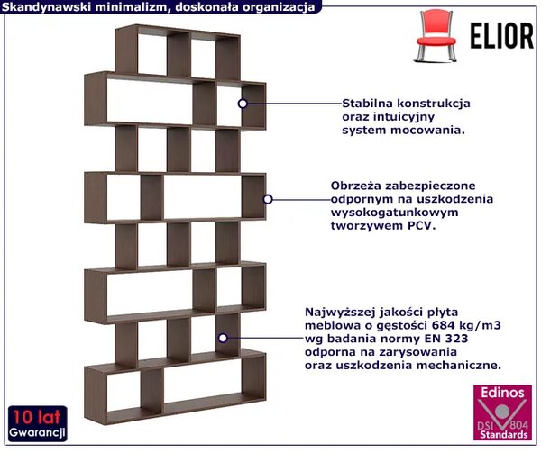 Regał wiszący lub stojący w kolorze wenge K6-F66