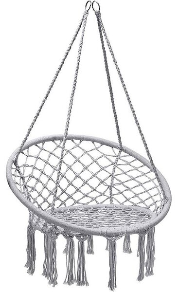 Verk 27127 Fotel wiszcy z frdzlami 120 kg, 60 cm, szary