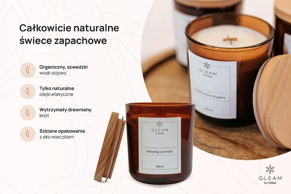Świece zapachowe Gleam by MyBed