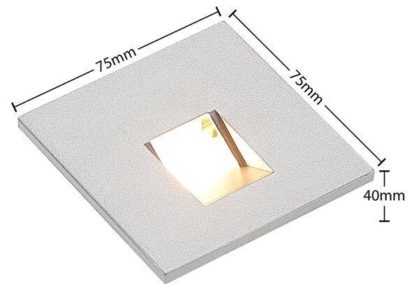 Oprawa wpuszczana LED Arcchio Vexi, 7,5 cm x cm, srebrna, CCT Vexi Arcchio, możliwość ściemniania, aluminiowy / szary / cynkowy, salon / jadalnia, aluminium, nowoczesny