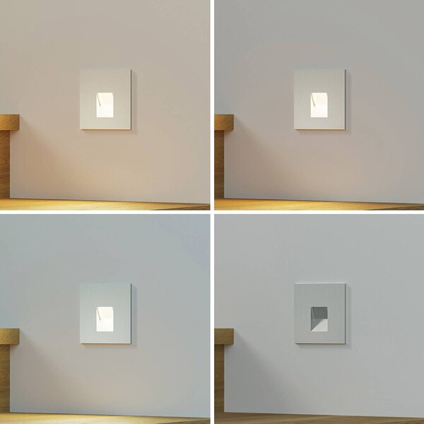 Oprawa wpuszczana LED Arcchio Vexi, 7,5 cm x cm, srebrna, CCT Vexi Arcchio, możliwość ściemniania, aluminiowy / szary / cynkowy, salon / jadalnia, aluminium, nowoczesny