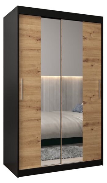 Szafa przesuwna garderoba Tokyo 1 120 wys. 200 cm czarny + artisan