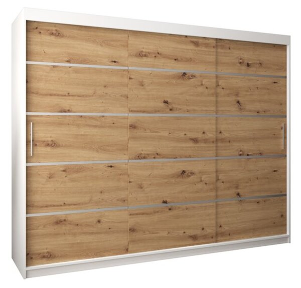 Szafa przesuwna garderoba Verona 1 250 wys. 200 cm biaÅy + artisan