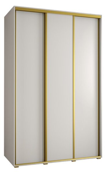 Szafa przesuwna wysoka Davos 1 150, gÅ. 60 cm biaÅy + biaÅy + zÅoty