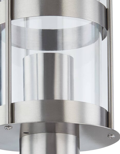 Lampa zewnętrzna z czujnikiem ruchu Noemi Lindby, możliwość ściemniania, aluminiowy / szary / cynkowy, stal szlachetna, nowoczesny