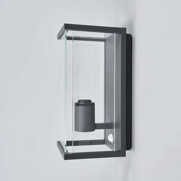 Lampa zewnętrzna z czujnikiem ruchu Annalea Lucande, czarny, aluminium, nowoczesny