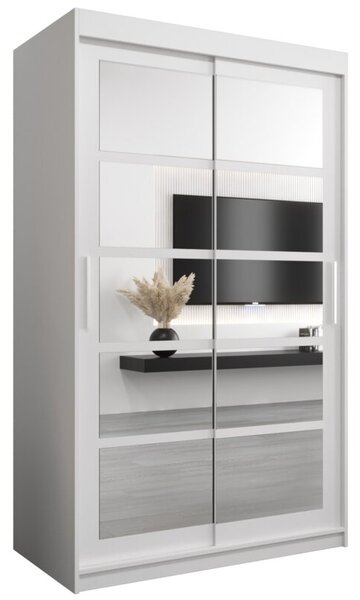Szafa przesuwna garderoba Roma 2 120 wys. 200 cm biaÅy + biaÅy