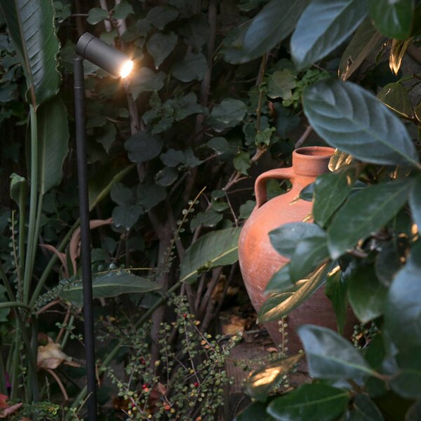 FARO BARCELONA Reflektor z grotem ziemnym LED 60 cm Seth-60 Seth, czarny, aluminium, nowoczesny