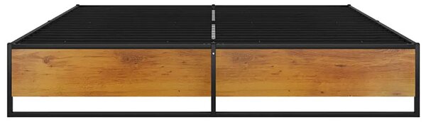 Czarne metalowe łóżko industrialne 180x200 cm K2-C74