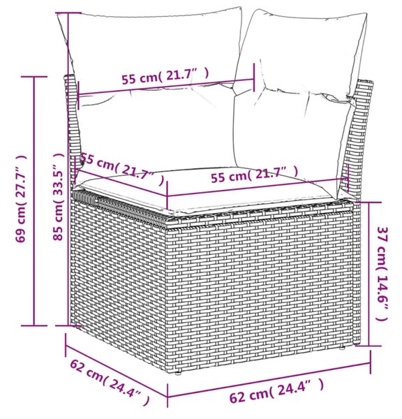 Modułowy zestaw ogrodowy wypoczynkowy E5-M02