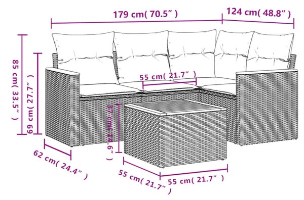 Modułowy zestaw ogrodowy wypoczynkowy E5-M02