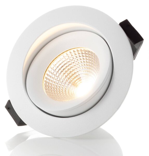 The Light Group Oprawa wpuszczana LED SLC One 360° biała 2 700K 360°, możliwość ściemniania, biały / opal, salon / jadalnia, aluminium, nowoczesny