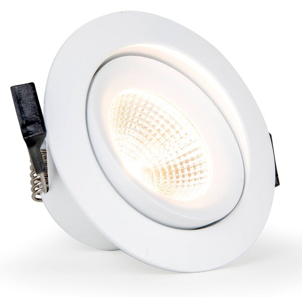 The Light Group Oprawa wpuszczana LED SLC One 360° biała 3000K 360°, możliwość ściemniania, biały / opal, salon / jadalnia, aluminium, nowoczesny