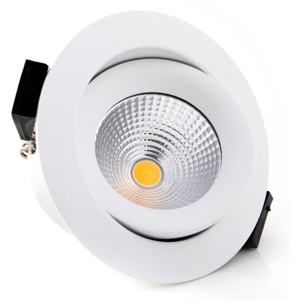 The Light Group Oprawa wpuszczana LED SLC One 360° biała 3000K 360°, możliwość ściemniania, biały / opal, salon / jadalnia, aluminium, nowoczesny