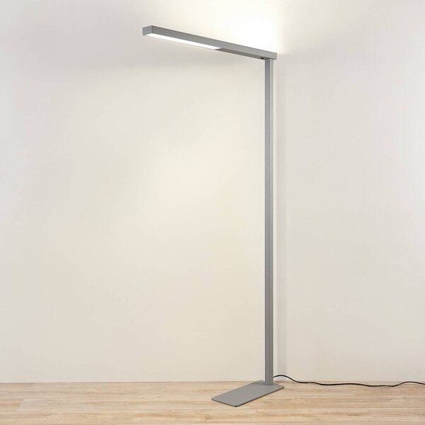 Lampa stojąca Tamilo Arcchio, aluminiowy / szary / cynkowy, biuro, aluminium, nowoczesny