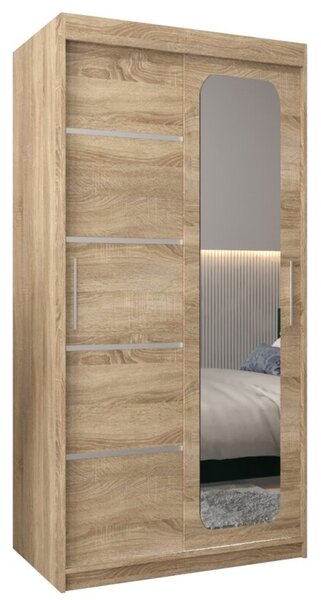 Szafa przesuwna garderoba Promo V2 100 wys. 200 cm sonoma + sonoma