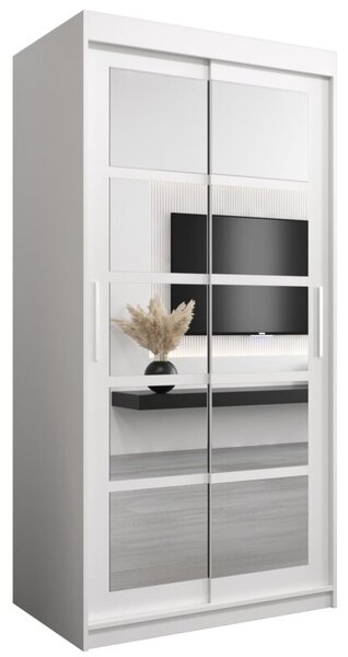 Szafa przesuwna garderoba Roma 2 100 wys. 200 cm biaÅy + biaÅy