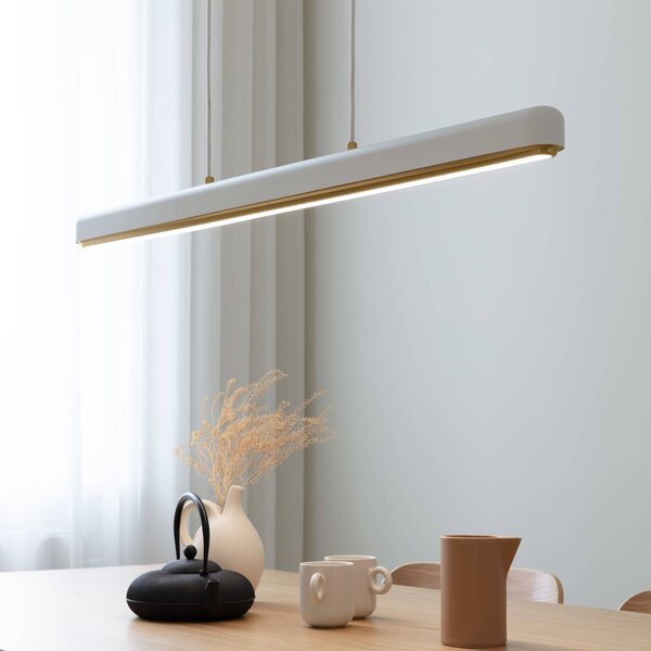 UMAGE Lampa wisząca Hazel Branch, możliwość ściemniania, biały / opal, salon / jadalnia, aluminium, nowoczesny