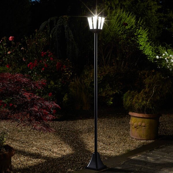 SMART GARDEN Lampa solarna ozdobna Whitehall 365, możliwość ściemniania, czarny, metal, nowoczesny