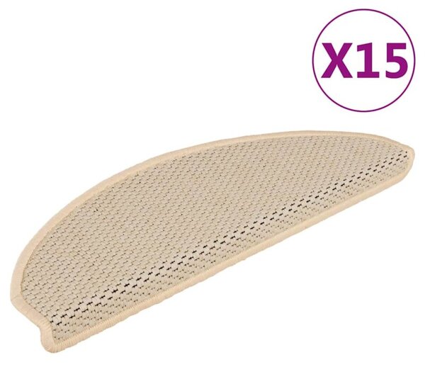 Samoprzylepne nakÅadki na schody, 15 szt., 65x21x4 cm, berber