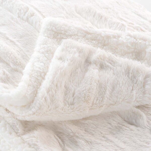 Kremowy koc z mikropluszu 180x220 cm Foxy – douceur d'intérieur