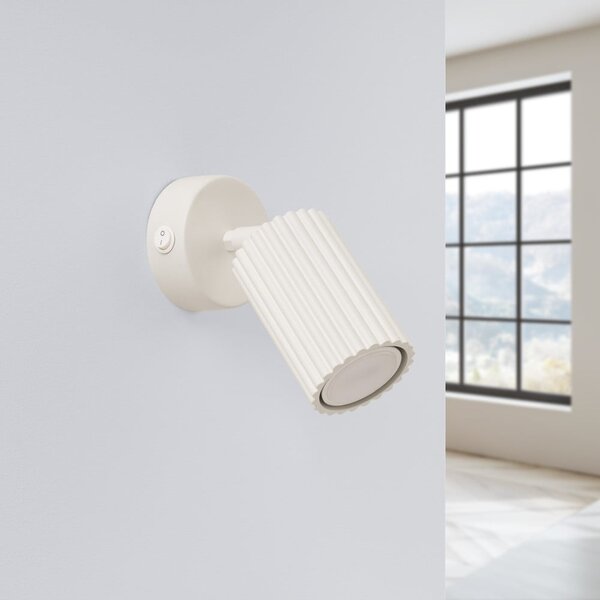 Kremowa lampa punktowa 8x16 cm Gleam – Sollux