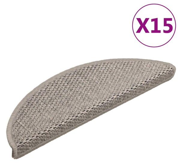 Samoprzylepne nakÅadki na schody, 15 szt., 56x17x3 cm, srebrne