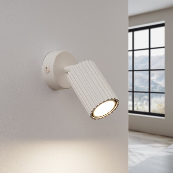Kremowa lampa punktowa 8x16 cm Gleam – Sollux