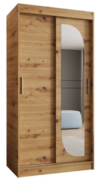 Szafa przesuwna z lustrem garderoba Lucy 100 wys. 200 cm artisan