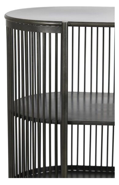 Czarna metalowa komoda 100x80 cm Yinthe – Light & Living